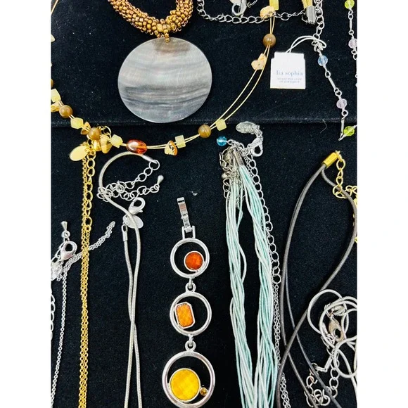 Lia Sophia Silver & Gold Tone Necklace, Bracelet & Earring Lot Of 35 - Picture 16 of 16